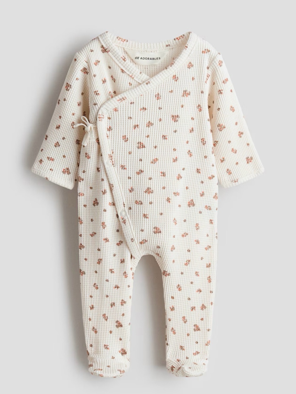 H&M WAFFLED COTTON JUMPSUIT